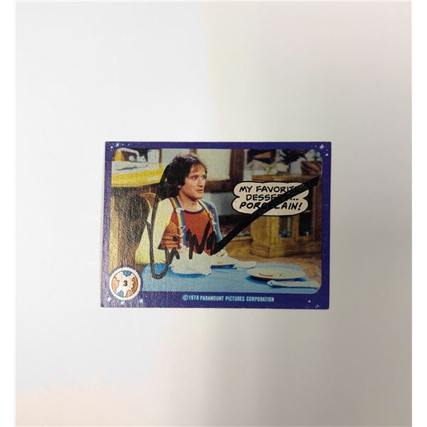 Autograph Signed Mork & Mindy Trading Card