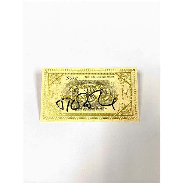 Autograph Signed JK Rowling Train Ticket