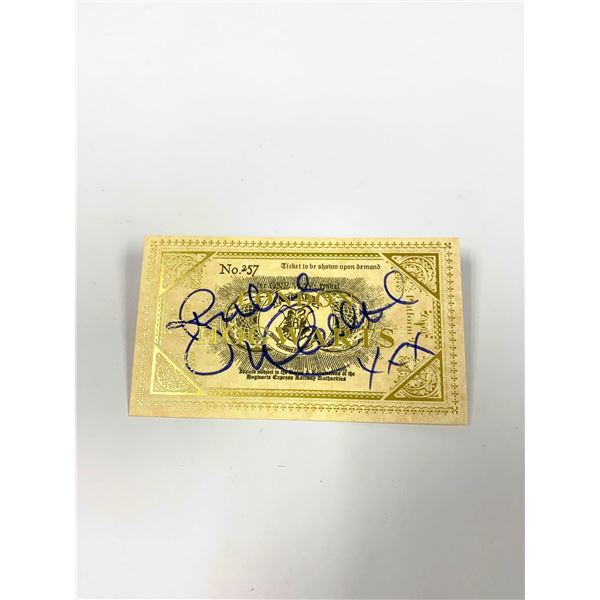 Autograph Signed Julie Waters Train Ticket