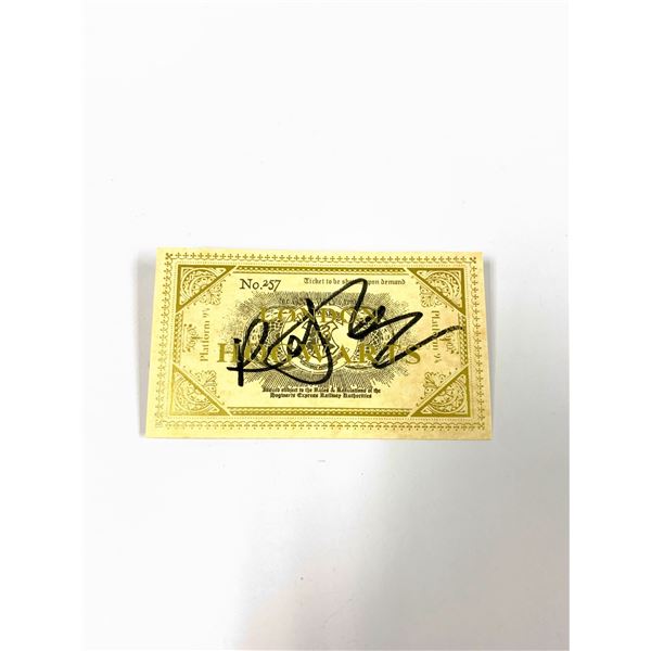 Autograph Signed Ralph Fiennes Train Ticket