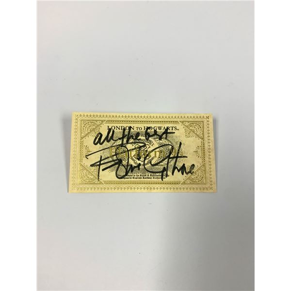 Autograph Signed Robbie Coltrane Train Ticket