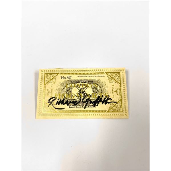 Autograph Signed Richard Griffiths Train Ticket