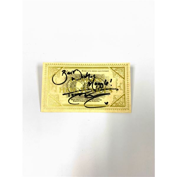 Autograph Signed Tom Feltom Train Ticket