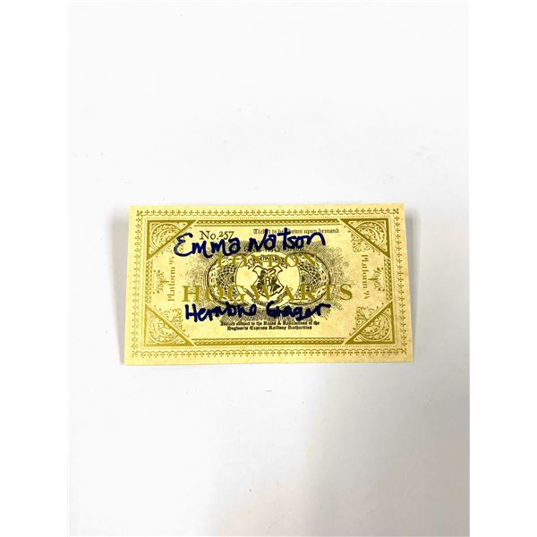 Autograph Signed Emma Watson (Young) Train Ticket