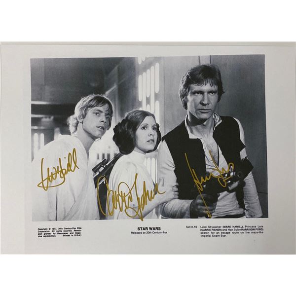 Autograph Signed Star Wars Press Kit Photo