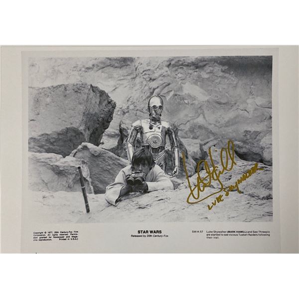 Autograph Signed Star Wars Press Kit Photo