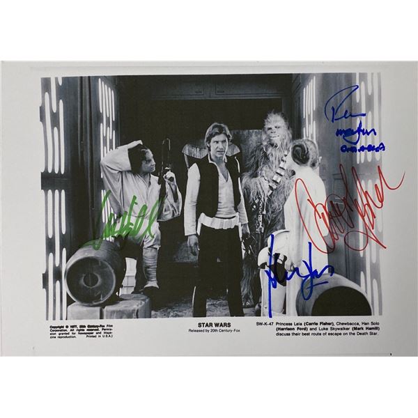 Autograph Signed Star Wars Press Kit Photo
