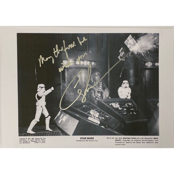 Autograph Signed Star Wars Press Kit Photo