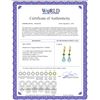 Image 2 : Genuine 11 ctw Blue Topaz & Peridot Earrings 14KT Yellow Gold - REF-39M3T