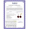 Image 2 : Genuine 30.65 ctw Ruby & Diamond Earrings 14KT White Gold - REF-59M9T