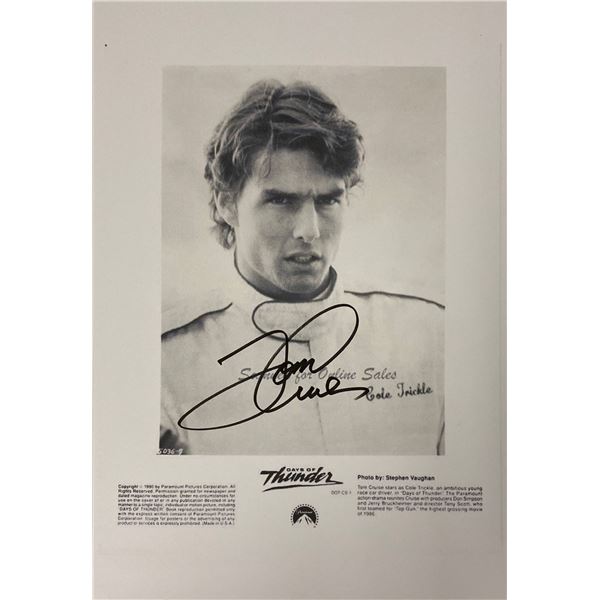 Signed Days of Thunder Media Press Photo