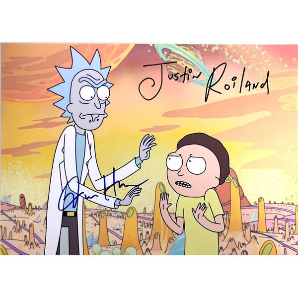 Dan Harmon Justin Roiland Autograph Signed Rick Morty Photo