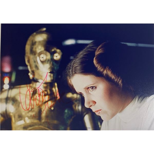 Signed Star Wars Carrie Fisher Photo