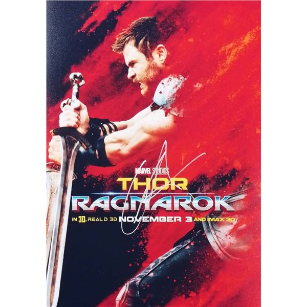 Thor Ragnarok Chris Hemsworth Signed Photo