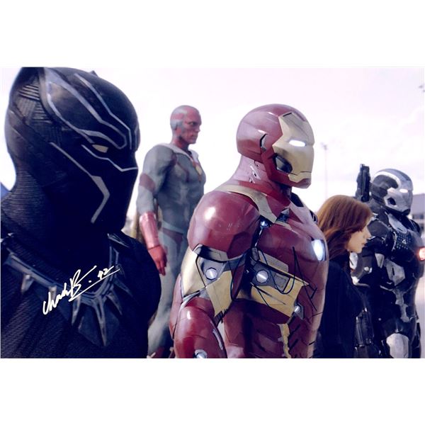 Chadwick Boseman Autograph Signed Avengers Photo