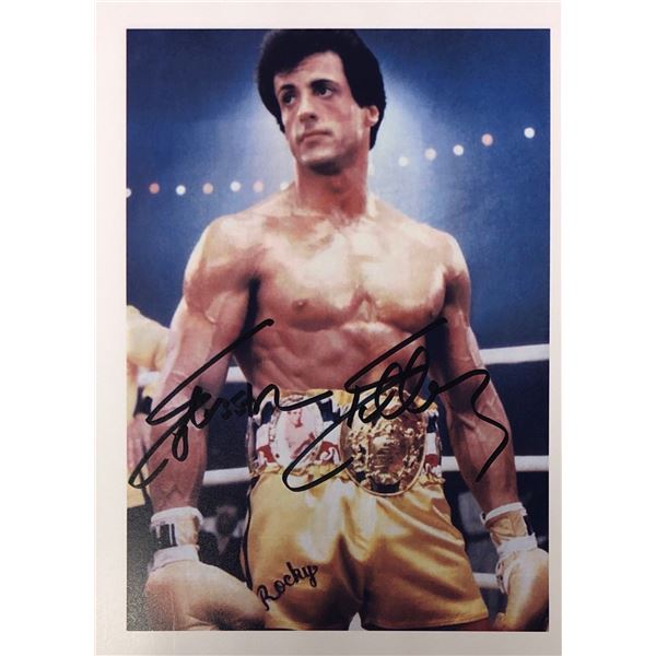 Sylvester Stallone Autograph Signed Rocky Photo