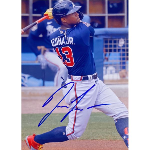 Autograph Signed Ronald Acuna Jr. Photo