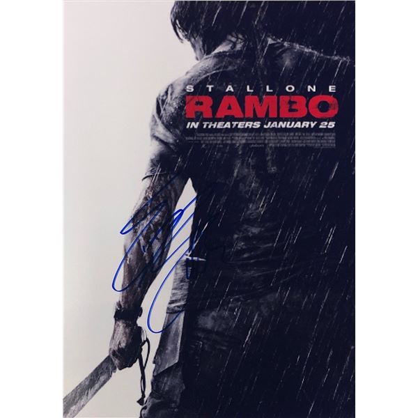 Sylvester Stallone Autograph Signed Rambo Photo