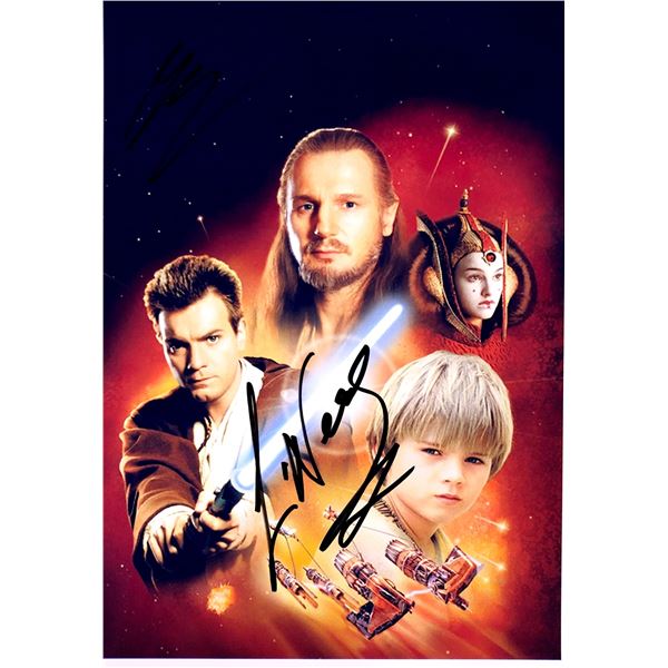 Autograph Signed Star Wars Liam Neeson Photo