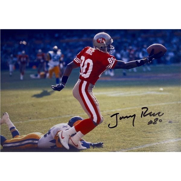 Autograph Signed Jerry Rice Photo