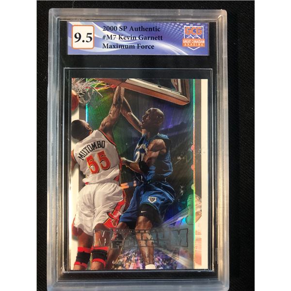 2000 SP AUTHENTIC NO.M7 KEVIN GARNETT MAXIMUM FORCE (GCG 9.5)