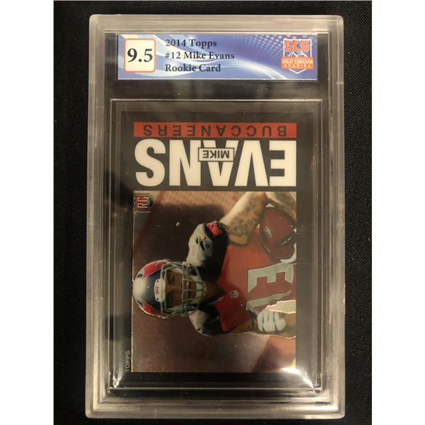 2014 TOPPS NO.12 MIKE EVANS RC (GCG 9.5)