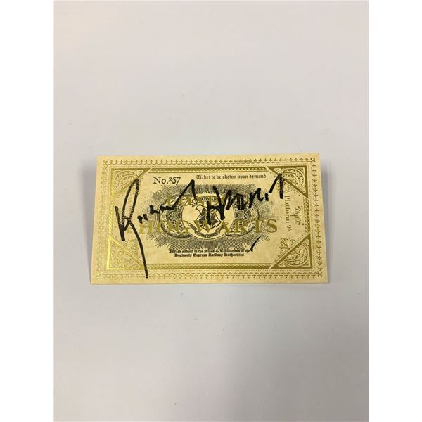 Autograph Signed Harry Potter Train Ticket Harris
