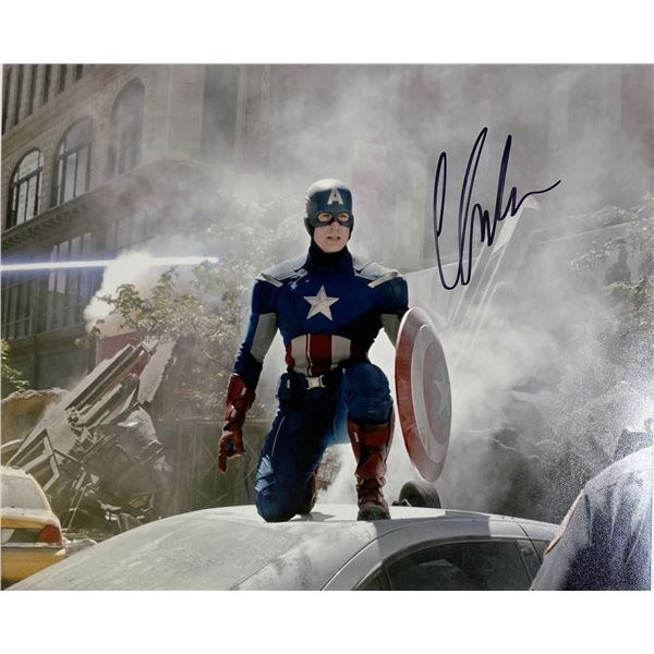 Autograph Signed Chris Evans  Photo