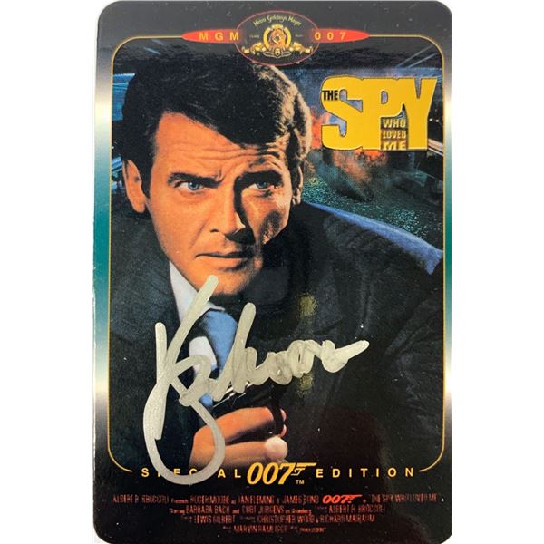 Autograph James Bond 007 Roger Moore Playing Card