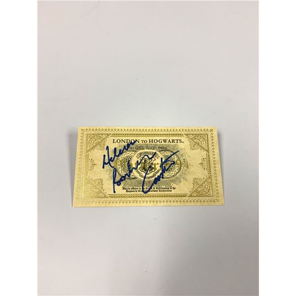 Autograph Signed Harry Potter Train Ticket Carter