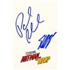Image 1 : Autograph Antman Evangeline Lilly Paul Rudd Postcard