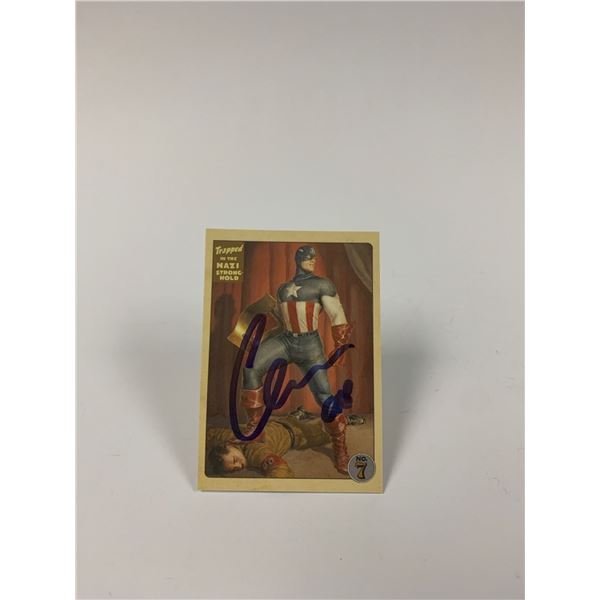 Autograph Avnegers SHIELD Card Chris Evans