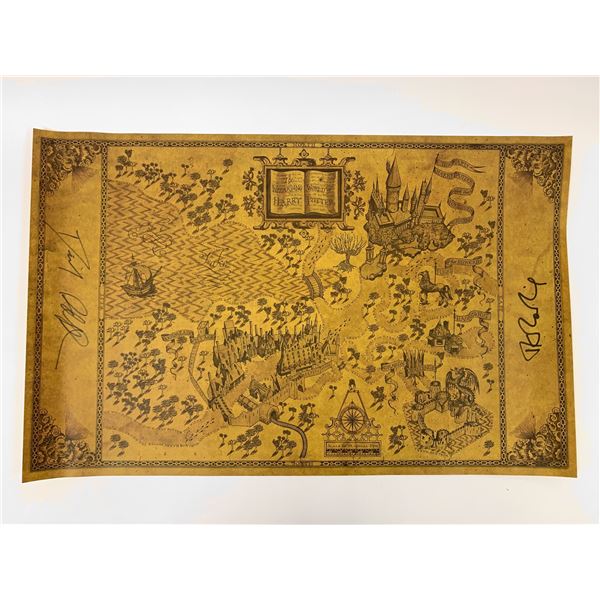 Autograph Harry Potter Daniel Radcliffe Map