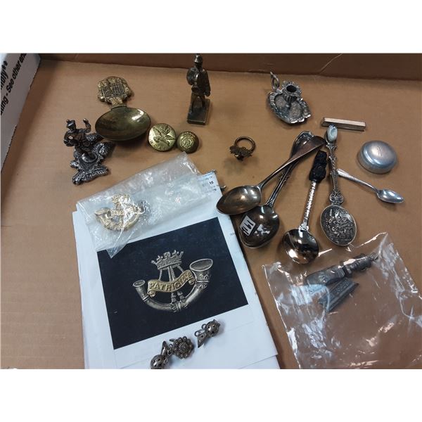 Vintage Collar Badge, spoons and more