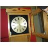 Image 2 : OAK CASED ELECTRIC WALL MOUNT CLOCK WITH SHELF