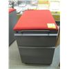 Image 1 : 2 DRAWER FILE STOOL, ONE BROKEN WHEEL, NO KEY