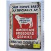 Image 1 : TIN SIGN "AMERCIAN BREEDER SERVICE"