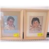 Image 1 : PAIR OF FRAMED NATIVE PRINTS
