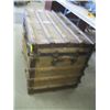 Image 2 : ANTIQUE METAL & WOOD BOUND CHEST