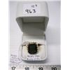 Image 2 : MENS 14KT RING W/LARGE STONE - 19 G - SZ 9