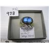 Image 2 : LADIES SILVER (.925) RING W/LARGE STONE - SZ 8 1/2