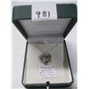 Image 2 : STERLING (.925) NECKLACE (BIRDS OF LOVE HEART PENDANT) W/16" CHAIN