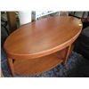 Image 1 : OVAL MAHOGONY 2 TIER COFFEE TABLE