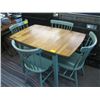Image 1 : SMALL DROP LEAF DINETTE TABLE WITH 4 CHAIRS
