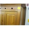 Image 2 : 2 DOOR SINGLE DRAWER PINE STORAGE CABINET