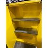 Image 2 : ULINE H-1564S-Y YELLOW 43"W X 18"D X 65"H INDUSTRIAL 2 DOOR 45 GAL FLAMMABLE LIQUID STORAGE CABINET
