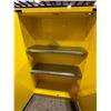 Image 2 : ULINE H-1564S-Y YELLOW 43"W X 18"D X 65"H INDUSTRIAL 2 DOOR 45 GAL FLAMMABLE LIQUID STORAGE CABINET