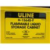 Image 2 : ULINE H-1564S-Y YELLOW 43"W X 18"D X 65"H INDUSTRIAL 2 DOOR 45 GAL FLAMMABLE LIQUID STORAGE CABINET