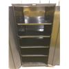 Image 2 : ULINE 36"W X 24"D X 78"H BLACK METAL 2 DOOR LOCKING HEAVY DUTY STORAGE / CONSUMABLES CABINET