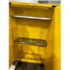 Image 2 : ULINE H-1564S-Y YELLOW 43"W X 18"D X 65"H INDUSTRIAL 2 DOOR 45 GAL FLAMMABLE LIQUID STORAGE CABINET